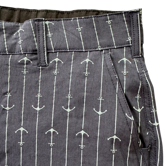 Trunks 40x9.5 Blue Anchors Poly‎ Stretch Men's Performance Chino Shorts - Picture 5 of 9